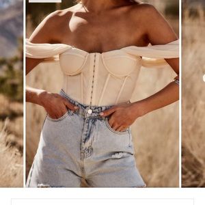 12th Tribe Besame Cream Corset Top